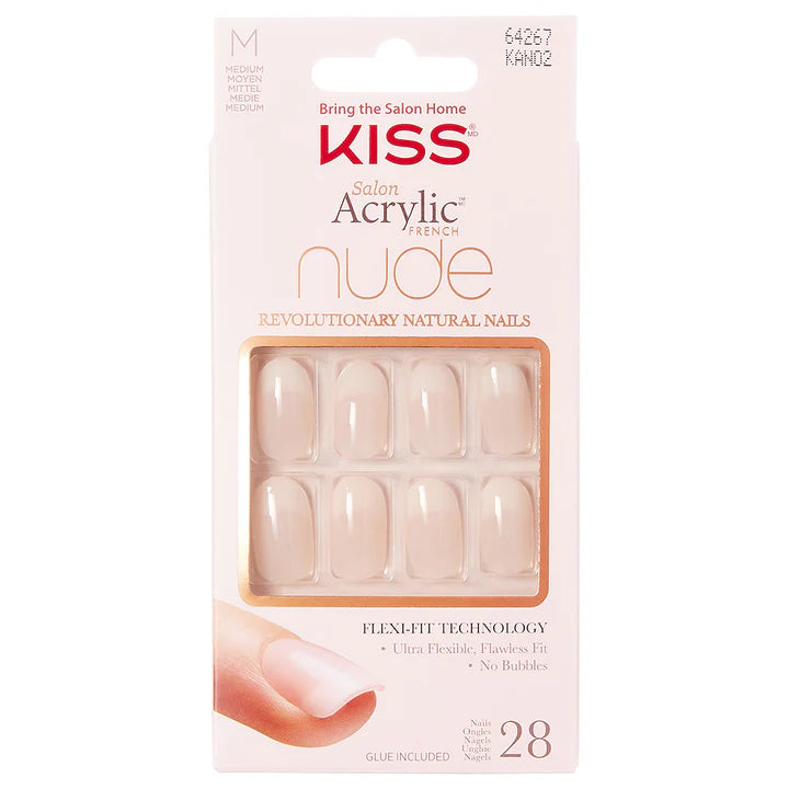 KISS Salon Acrylic French Nude Oval False Nails