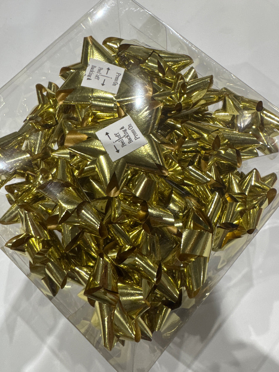 Christmas gold bows