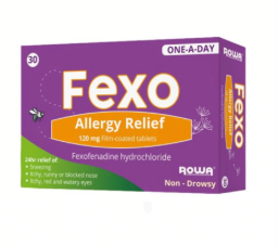 Fexo Allergy Relief 120mg Fexofenadine Tablets 30 Pack