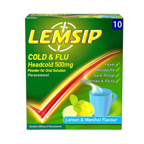 Lemsip  Cold  & Flu  Hot Lemon 10PK