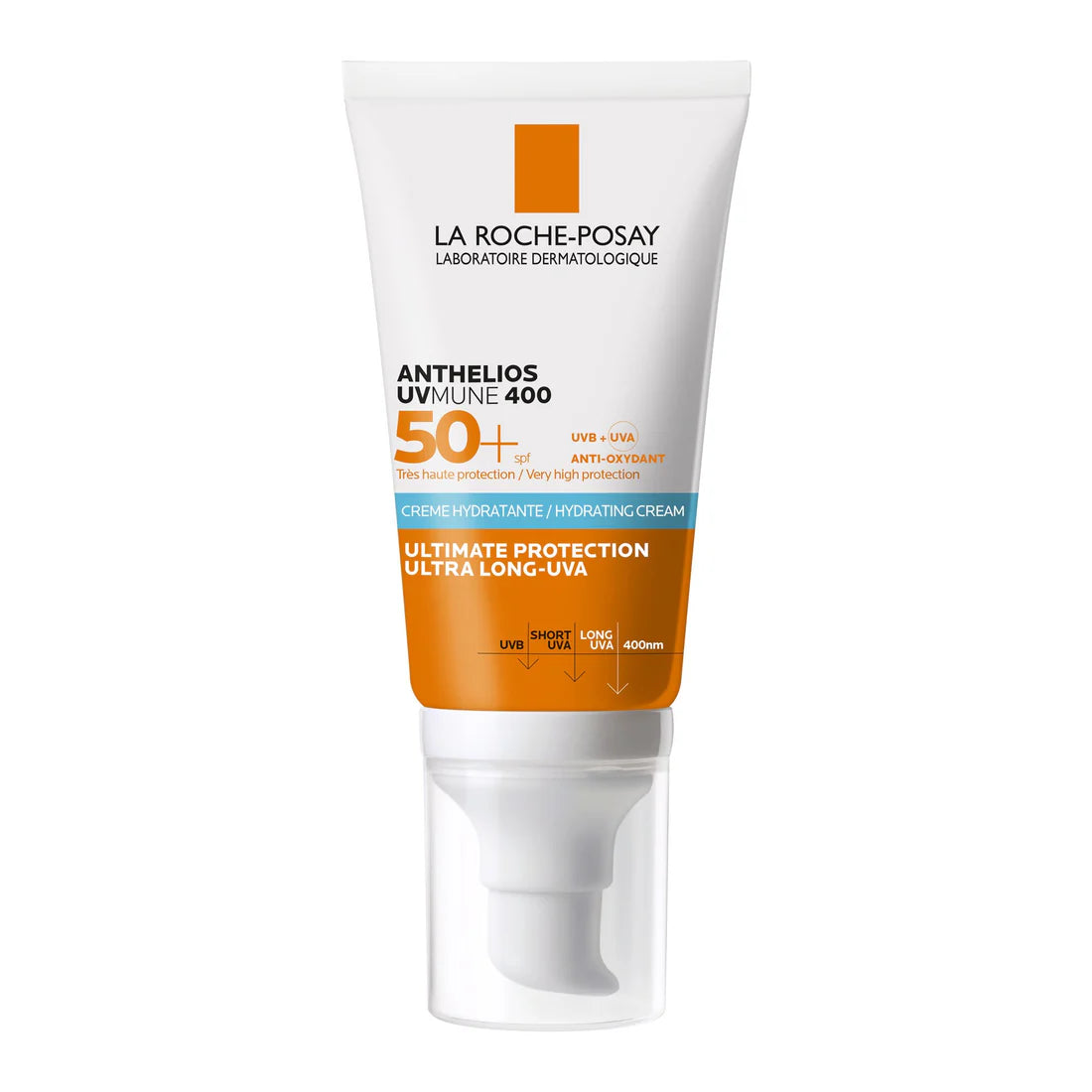 La Roche-Posay Anthelios UVMune 400 SPF50+ Hydrating Cream — rich facial SPF for dry and sensitive skin
