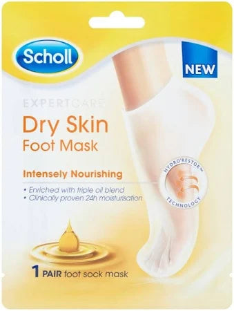 Scholl Expert Care Dry Skin Foot Mask  - Intensely Nourishing Triple Oil Foot Mask