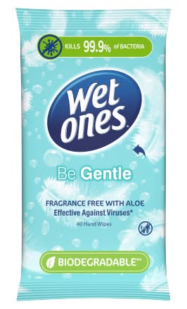 Wet Ones Be Gentle Antibacterial Hand Wipes 12 Pack