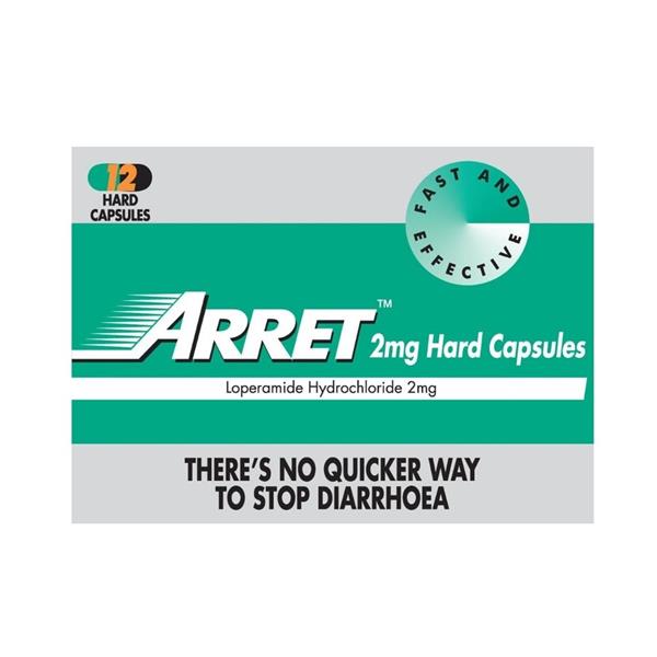 Arret Loperamide 2mg Capsules 12pk