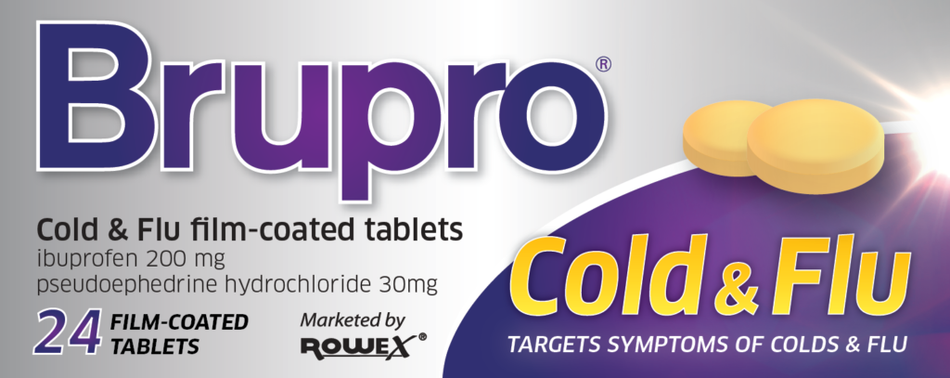 Brupro Ibuprofen Cold & Flu 24 Tablets