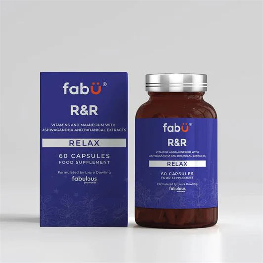 FabU R&R Relax 60 Capsules — Daily Sleep & Relaxation Supplement with Lion's Mane & Magnesium | Chemco Pharmacy Ireland