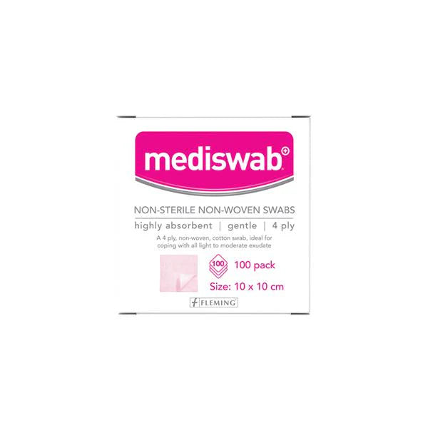 Mediswab Sterile Non Woven Swabs 10 x 10cm (Box of 20)