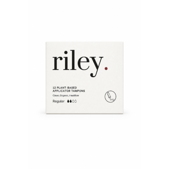 Riley Organic Cotton Applicator Tampons Regular 12 Pack