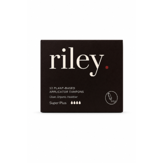 Riley Organic Cotton Applicator Tampons Super Plus 12 Pack